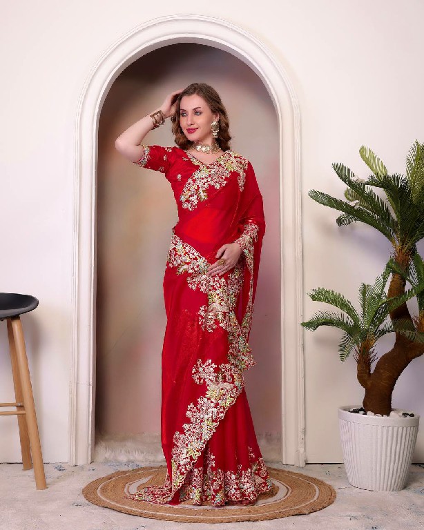 BT-1260 Wholesale Pure Soft Jimmy Choo Fabrics Designer Sarees