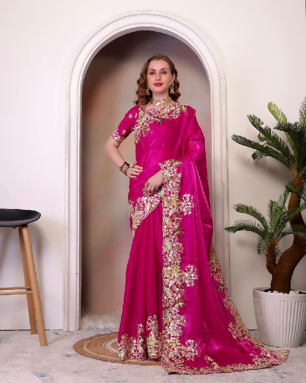 BT-1260 Wholesale Pure Soft Jimmy Choo Fabrics Designer Sarees