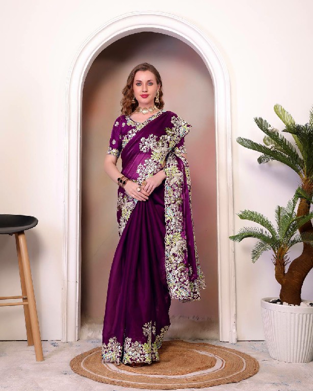 BT-1260 Wholesale Pure Soft Jimmy Choo Fabrics Designer Sarees