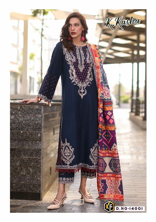 Keval Fab K Kasha Vol-14 Wholesale Karachi Cotton Printed Dress Materials