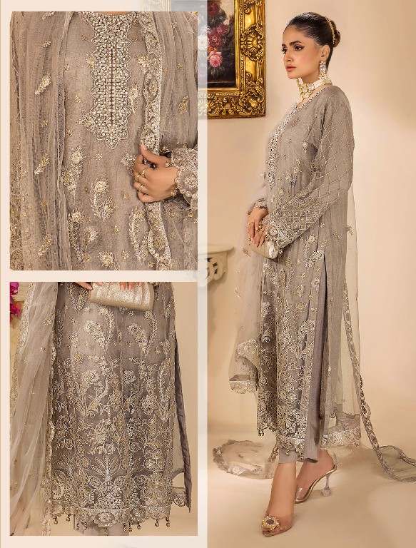 ZA Clothes Chantelle Embroidered Semi Stitched Pakistani Suits