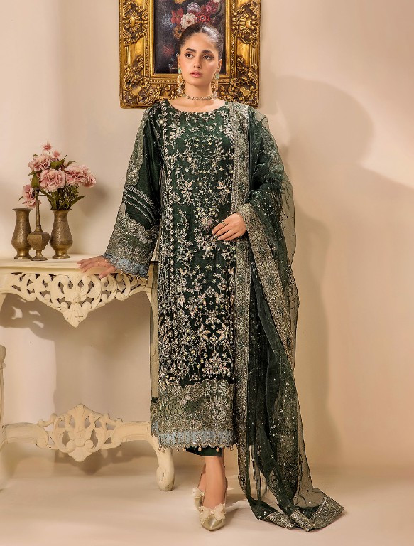 ZA Clothes Chantelle Embroidered Semi Stitched Pakistani Suits