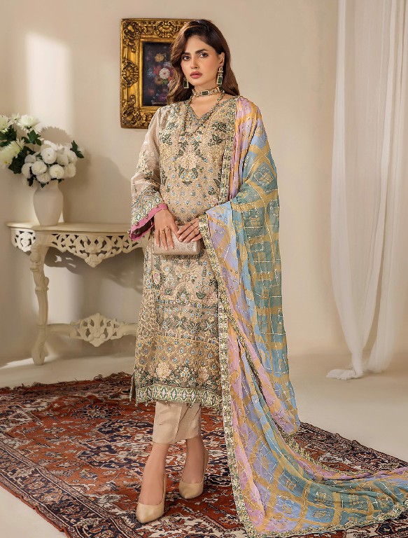 ZA Clothes Chantelle Embroidered Semi Stitched Pakistani Suits