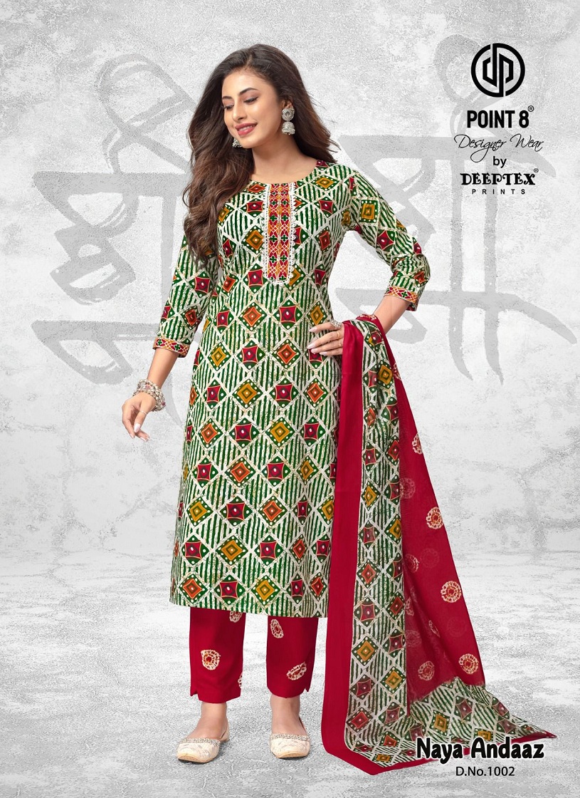 Deeptex Naya Andaaz Vol-10 Wholesale Pure Cotton Readymade Dress