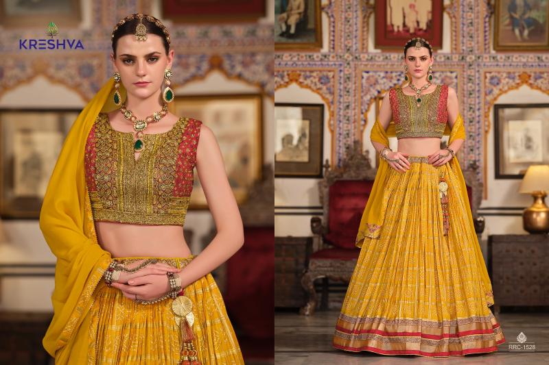 raghavi by kreshva full stitch silk fashionable lehengas for every occasion