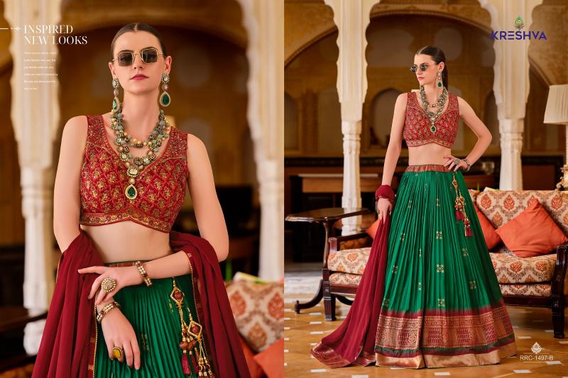 raghavi by kreshva full stitch silk fashionable lehengas for every occasion