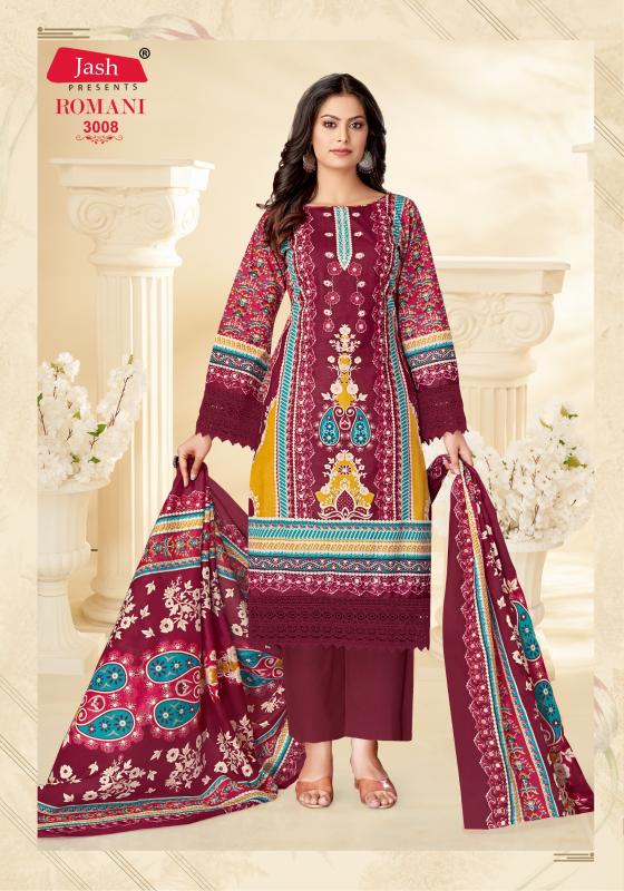 Jash Romani Vol-3 Wholesale Cotton Dupatta Cotton Dress Material