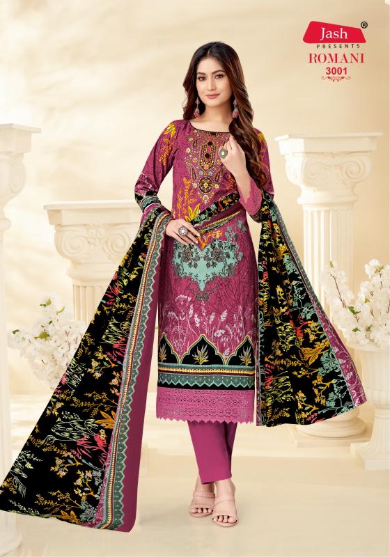 Jash Romani Vol-3 Wholesale Cotton Dupatta Cotton Dress Material