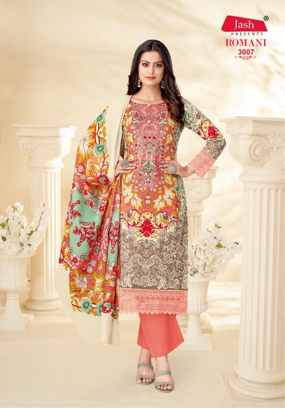 Jash Romani Vol-3 Wholesale Cotton Dupatta Cotton Dress Material