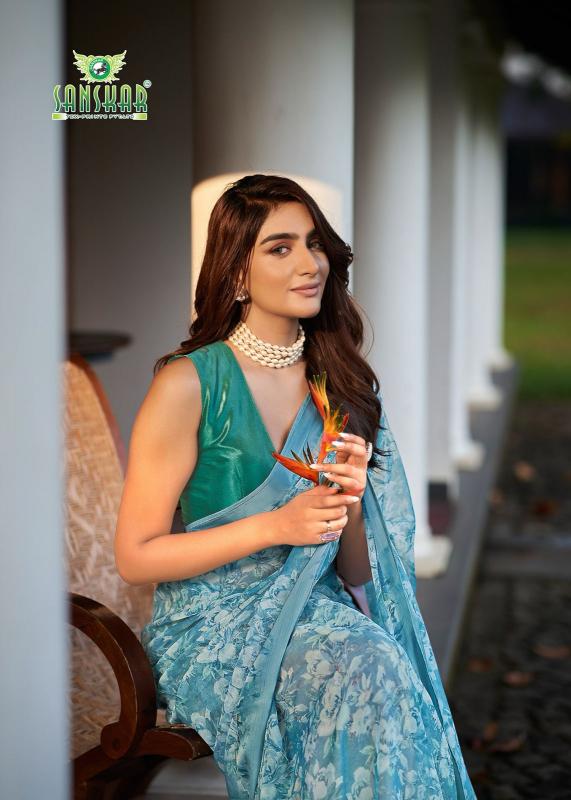 sanskar tex prints resham chiffon satin patta luxurious sarees for women