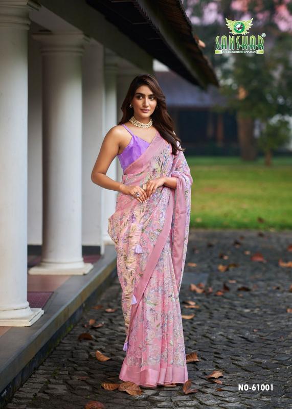 sanskar tex prints resham chiffon satin patta luxurious sarees for women