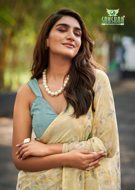 sanskar tex prints resham chiffon satin patta luxurious sarees for women