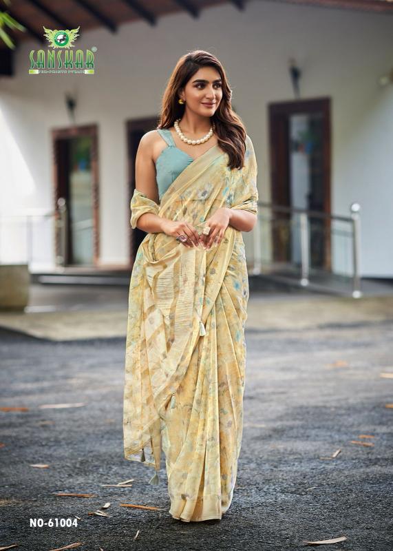 sanskar tex prints resham chiffon satin patta luxurious sarees for women