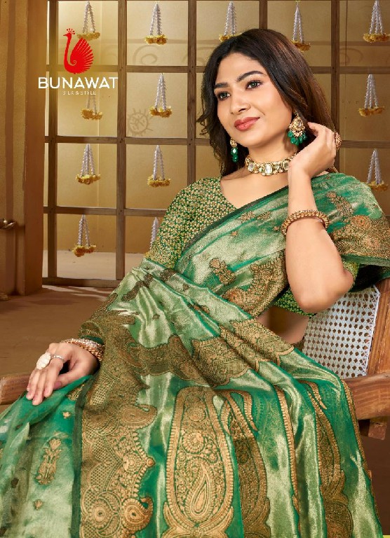 bunawat Cindrella Vol-5 wedding festival wear silk fabric saree collection