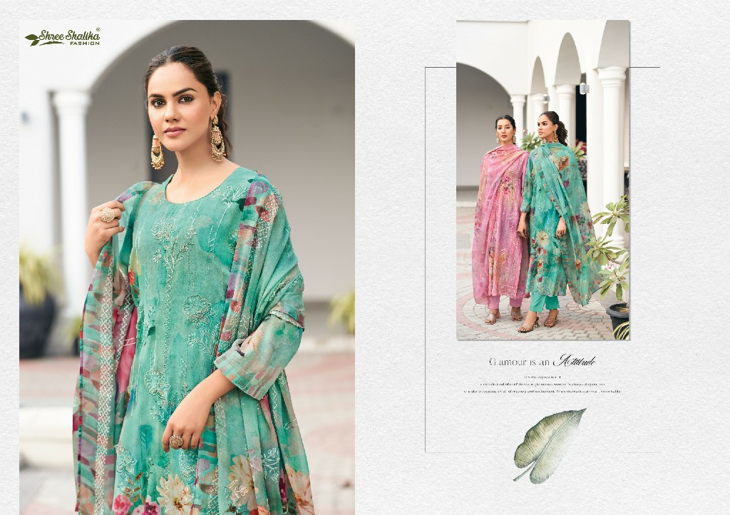 shree shalika sabyasachi vol 3 georgette print fashionable suit material for women