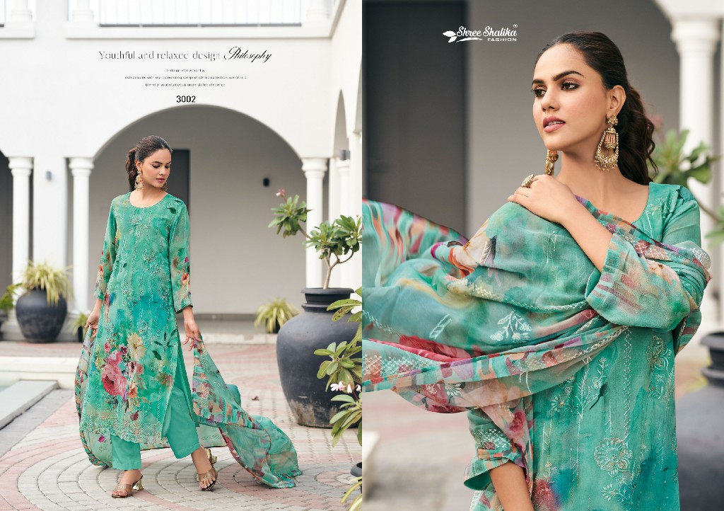 shree shalika sabyasachi vol 3 georgette print fashionable suit material for women