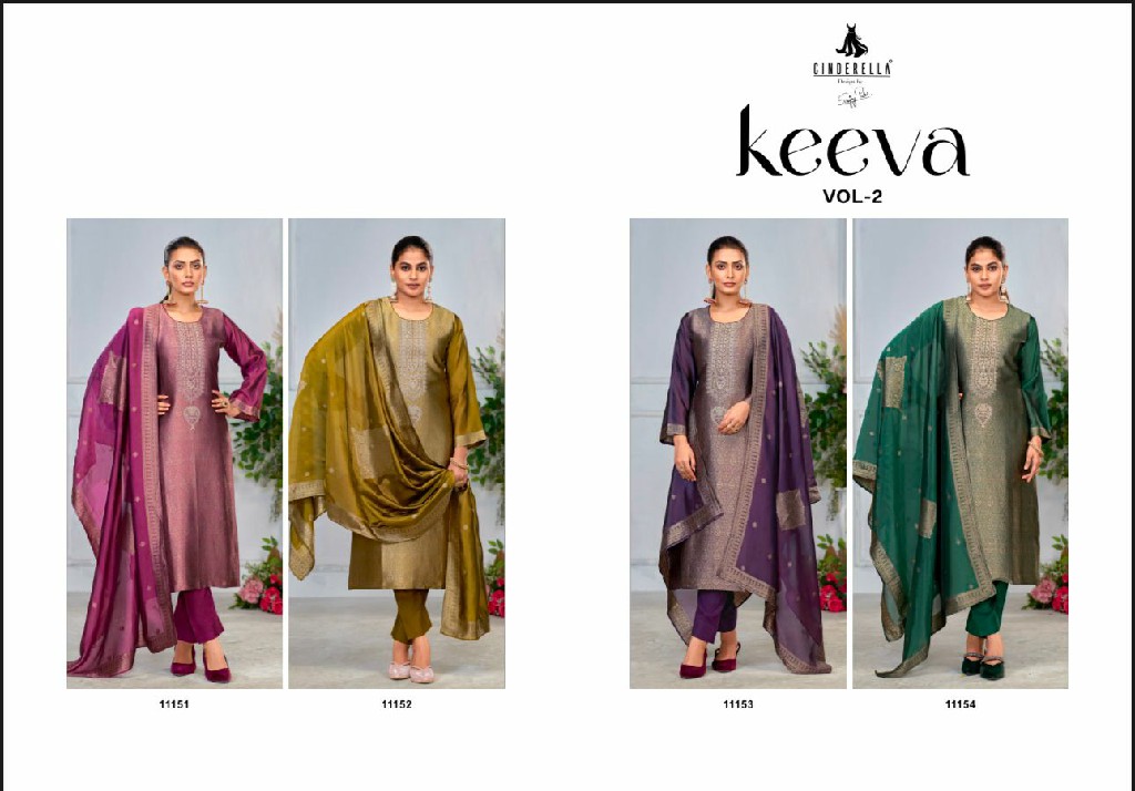 cinderella keeva vol 2 banglory silk jacquard elegant style unstitch 3pcs dress