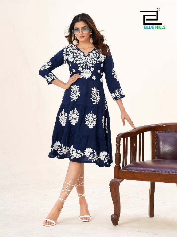 blue hills presents kiara vol 3 Limited Edition fancy rayon full stitched kurti with lucknavi work