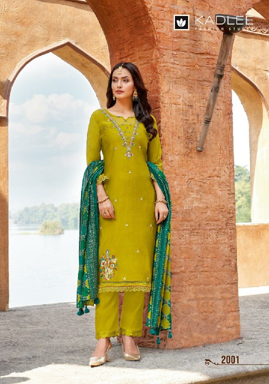 kadlee launch sahiyar readymade viscose weaving pattern 3pcs dress