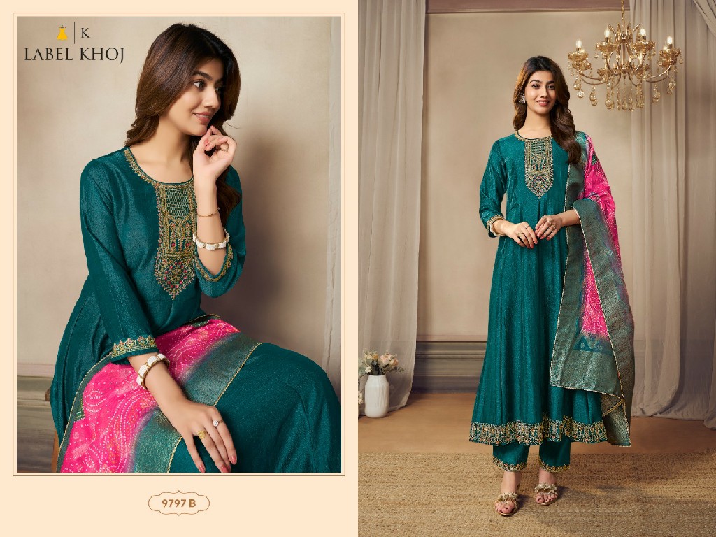 Label Khoj D.no 9797A To 9797H Wholesale Readymade Salwar Suits Combo