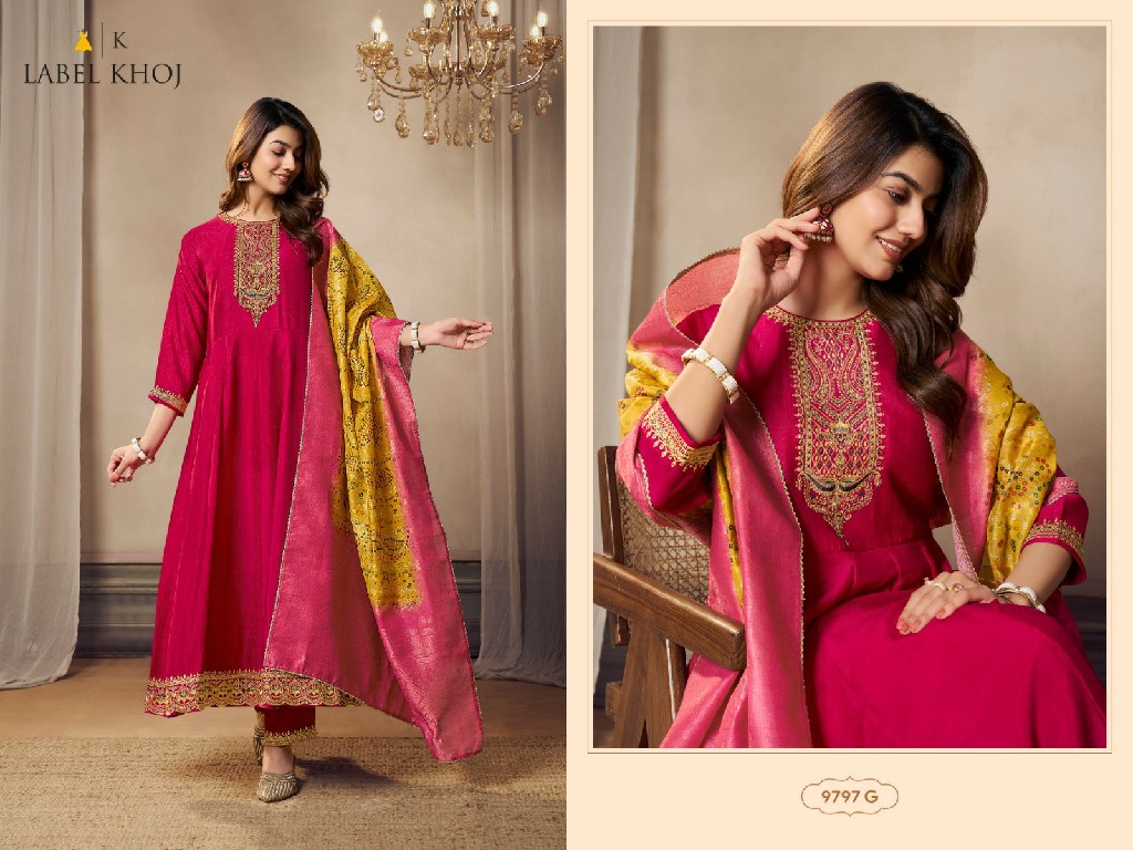 Label Khoj D.no 9797A To 9797H Wholesale Readymade Salwar Suits Combo