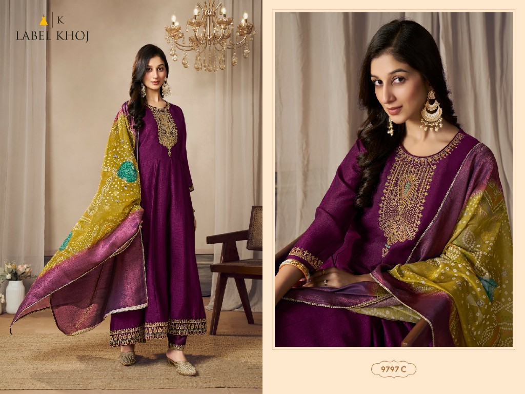 Label Khoj D.no 9797A To 9797H Wholesale Readymade Salwar Suits Combo