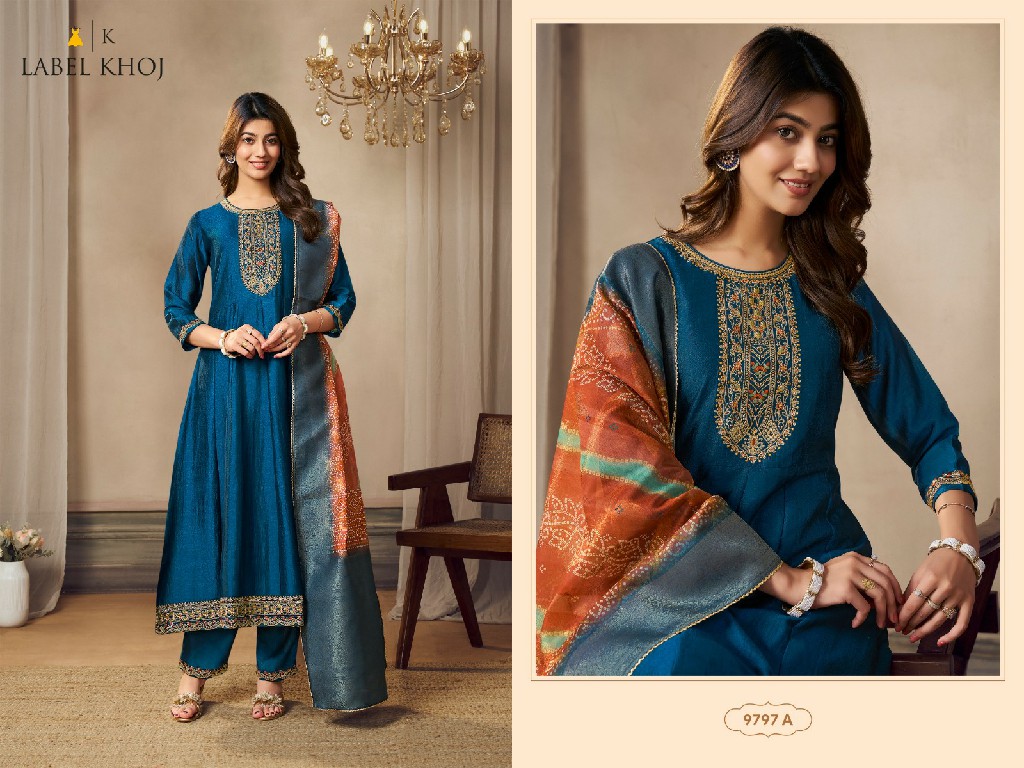 Label Khoj D.no 9797A To 9797H Wholesale Readymade Salwar Suits Combo