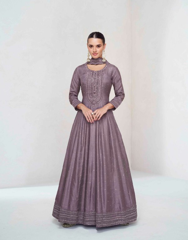 Aashirwad Ekaya NX Wholesale Premium Silk Gown With Dupatta