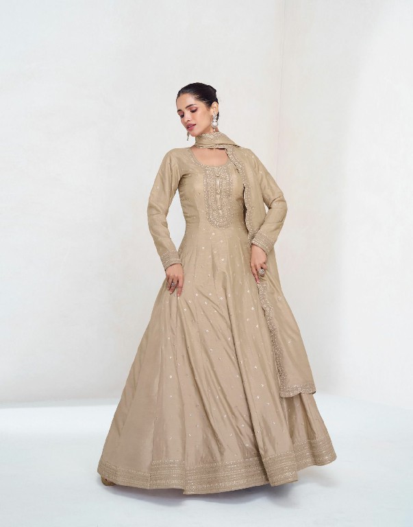 Aashirwad Ekaya NX Wholesale Premium Silk Gown With Dupatta