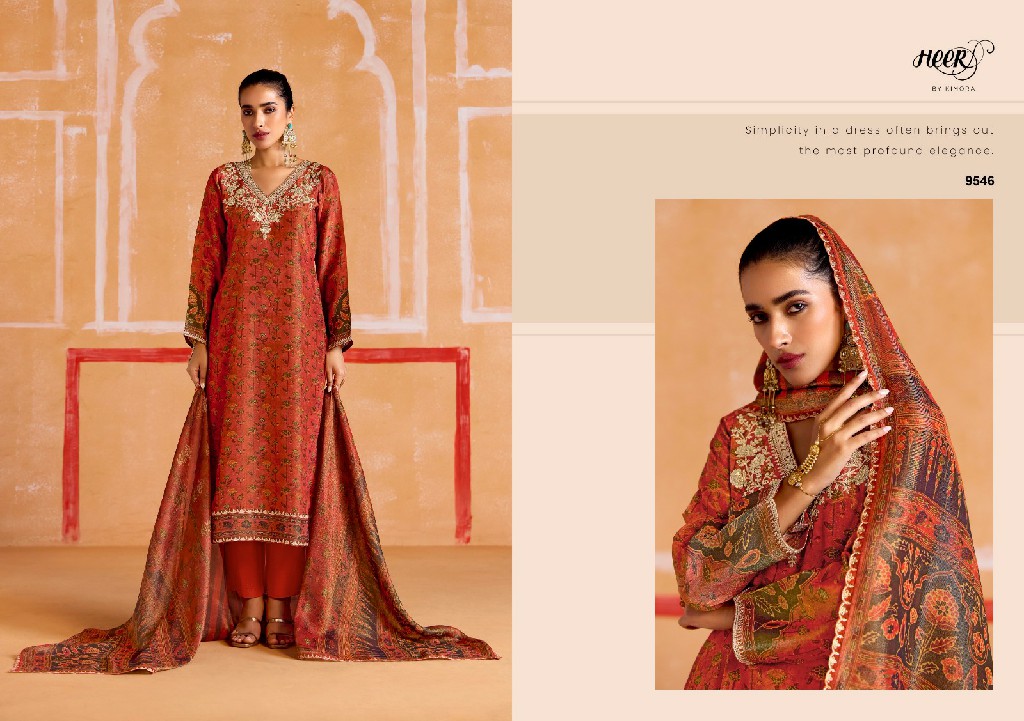 Kimora Heer Nayaab Vol-198 Wholesale Pure Muslin Soft Banarasi Zari Salwar Kameez