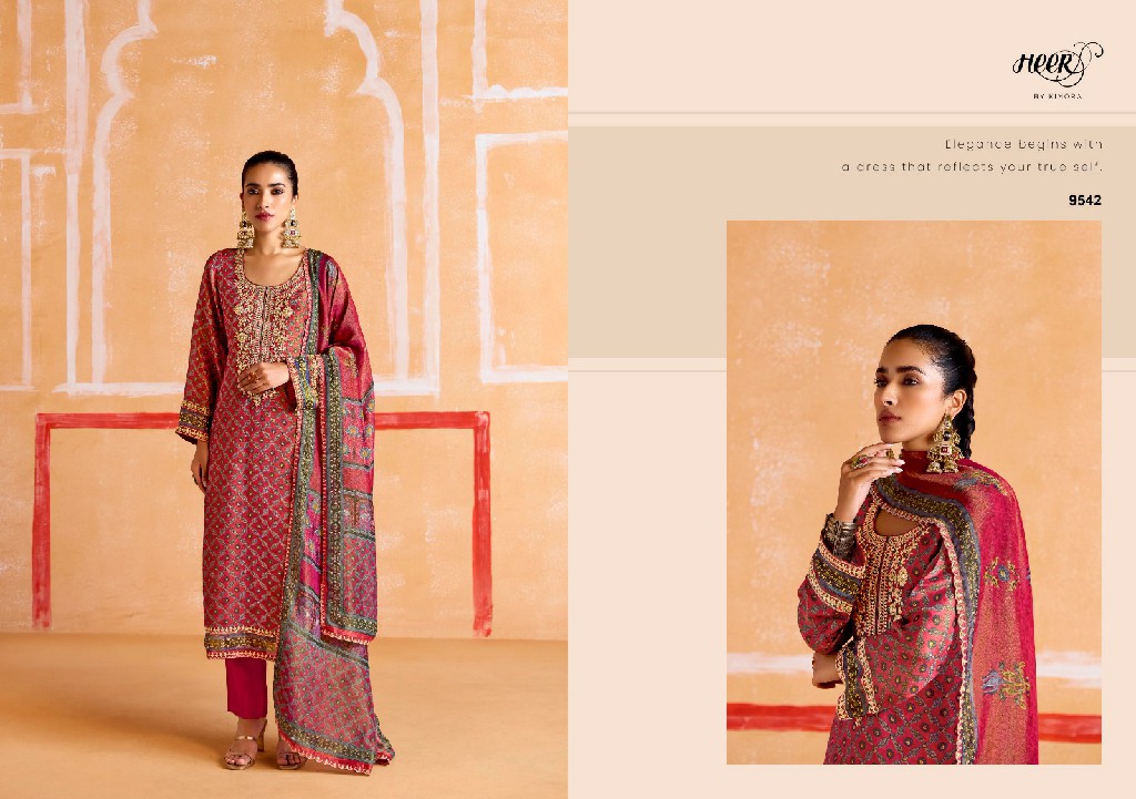 Kimora Heer Nayaab Vol-198 Wholesale Pure Muslin Soft Banarasi Zari Salwar Kameez