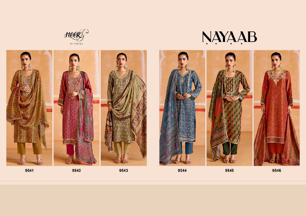 Kimora Heer Nayaab Vol-198 Wholesale Pure Muslin Soft Banarasi Zari Salwar Kameez