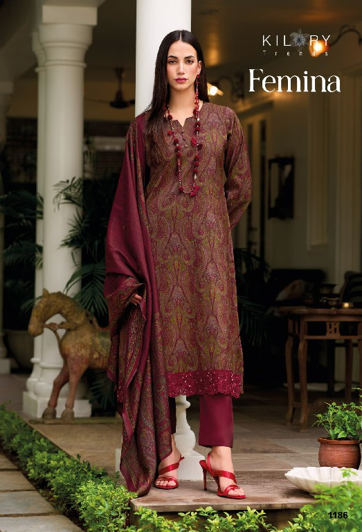 Kilory Femina Wholesale Pure Viscose Modal Silk With Embroidery Work Salwar Suits