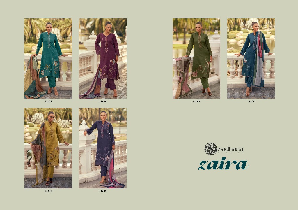 Sadhana Zaira Wholesale Pure Jaam Cotton With Work Salwar Suits