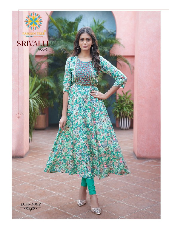 passion tree srivalli vol 1 rayon readymade daily wear plus size long kurti