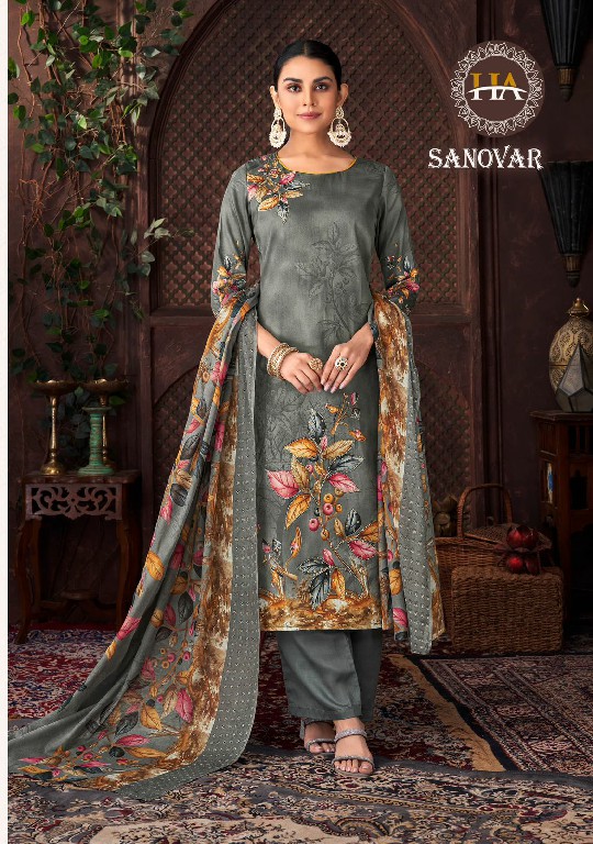 Harshit Sanovar Wholesale Pure Zam Cotton With Hand Work Dress Material