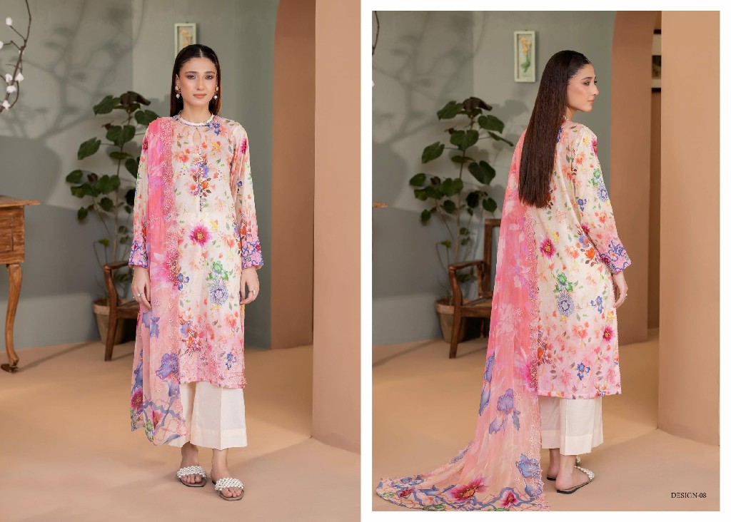 Rang Pasand Premium Unstitched 3 Piece Embroidered Exclusive Lawn Collection 2024