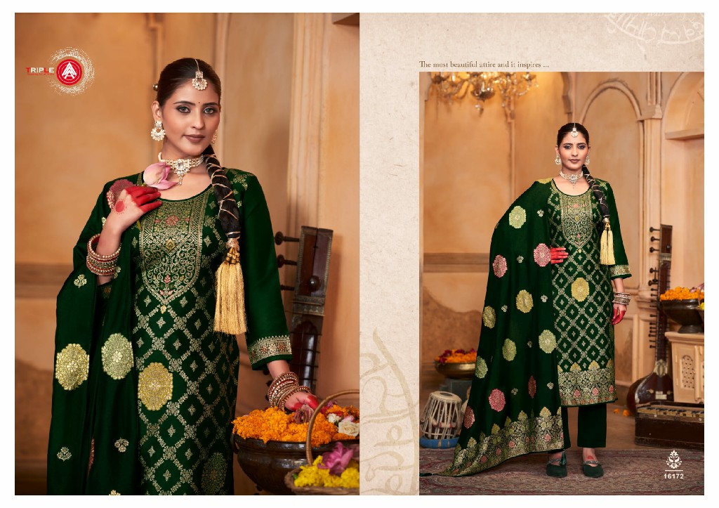 Triple AAA Forum Wholesale Viscose Russian Jacquard With Jarkan Work Dress Material