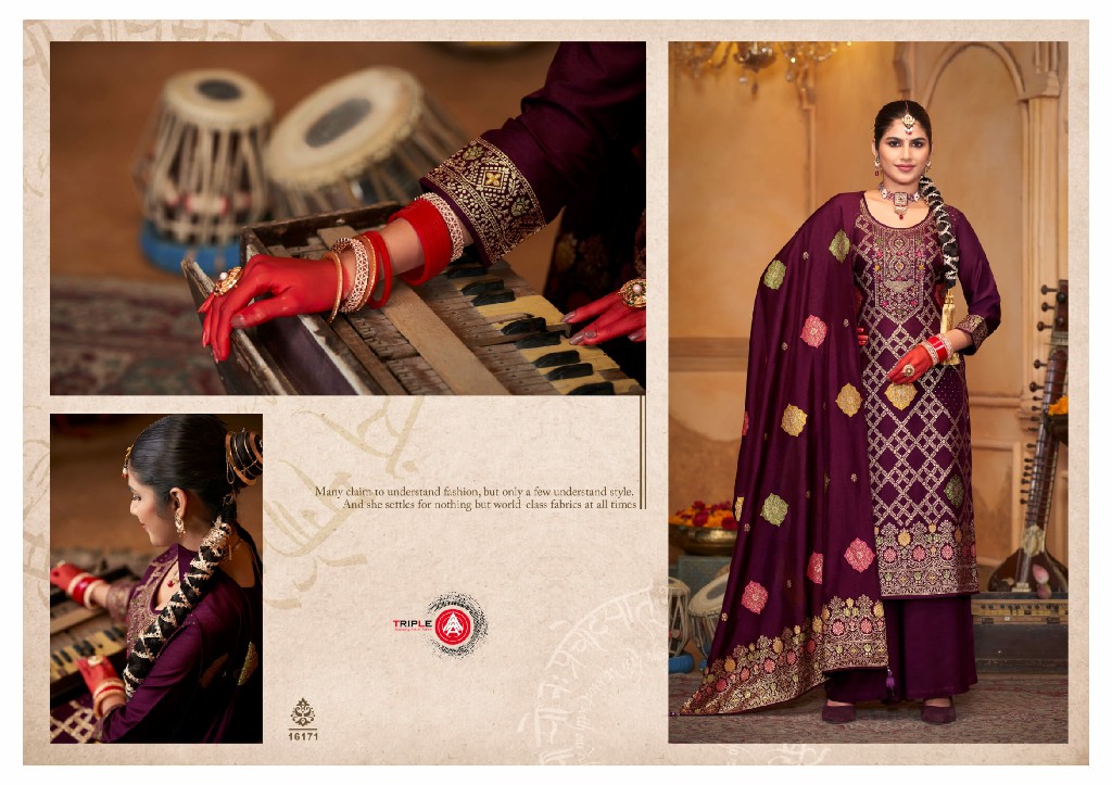 Triple AAA Forum Wholesale Viscose Russian Jacquard With Jarkan Work Dress Material