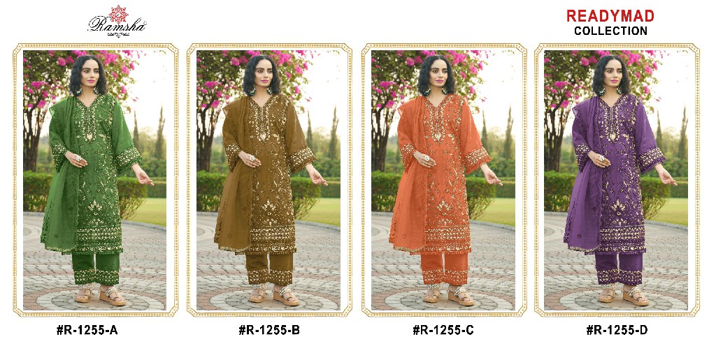 Ramsha R-1255 Wholesale Readymade Indian Pakistani Concept Suits