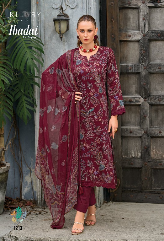 Kilory Ibadat Wholesale Pure Jamm Cotton With Work Salwar Suits