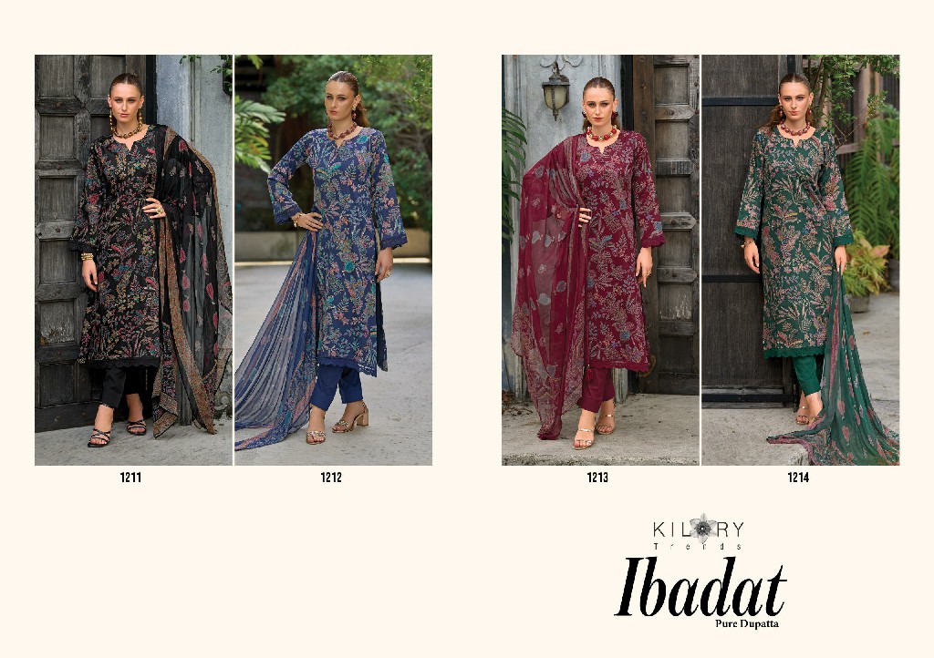 Kilory Ibadat Wholesale Pure Jamm Cotton With Work Salwar Suits