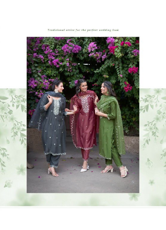 Mystic 9 Flora Vol-2 Wholesale Viscose Vertical Straight Cut Kurtis With Pant And Dupatta