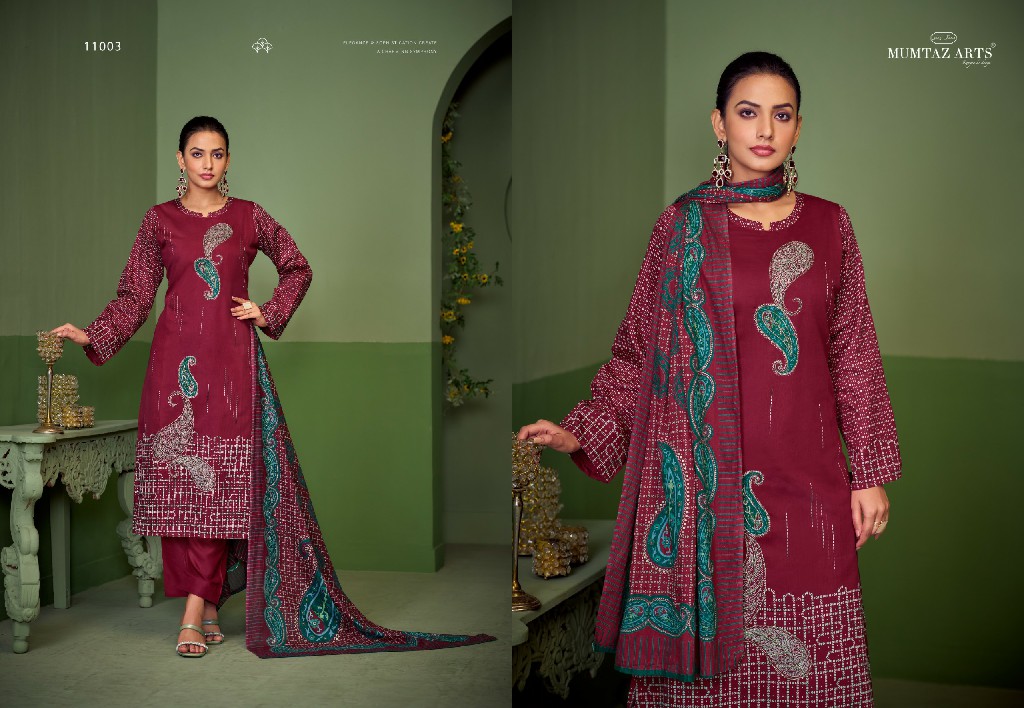 Mumtaz Arts Anamika Wholesale Jam Silk With Handwork Dress Material