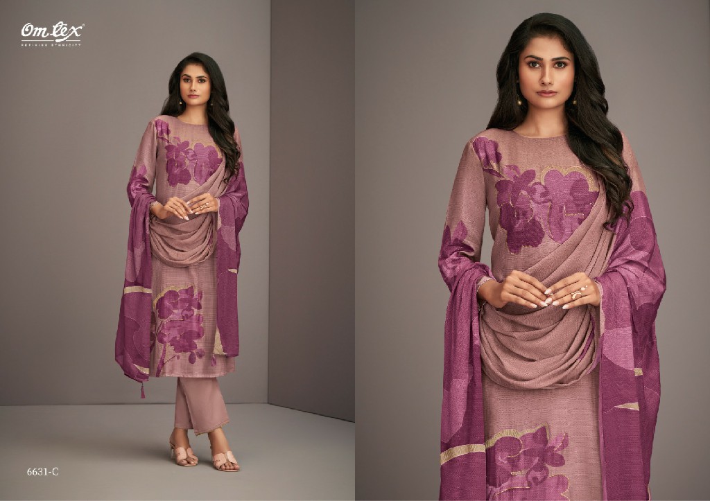 Omtex Dania Wholesale Nida Silk With Embroidery Salwar Suits