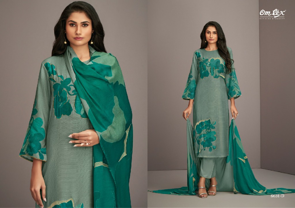 Omtex Dania Wholesale Nida Silk With Embroidery Salwar Suits