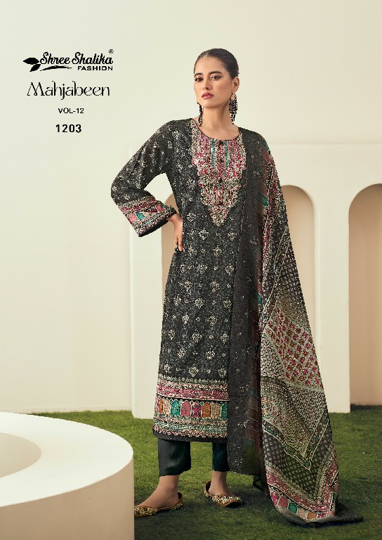 Shree Shalika Mahjabeen Vol-12 Wholesale Cotton Lawn With Embroidery Work Salwar Suits