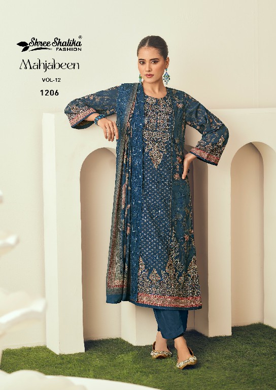 Shree Shalika Mahjabeen Vol-12 Wholesale Cotton Lawn With Embroidery Work Salwar Suits