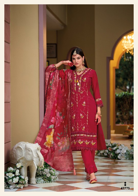 kailee fashion naqush fully stitch viscose silk traditional suit perfect for festivals