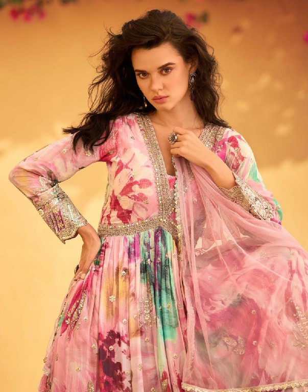 sayuri designer rani chinon silk full stitch party wear aliya cut stylish suits for women